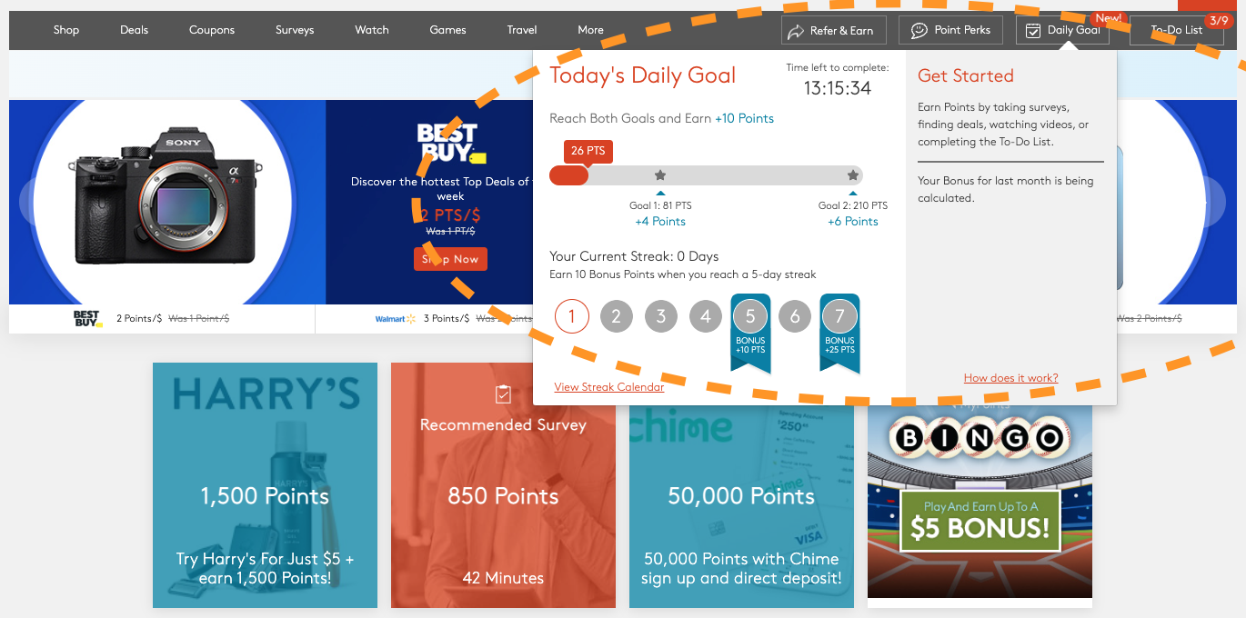 MyPoints Daily Goal: How It Works – MyPoints Help Center