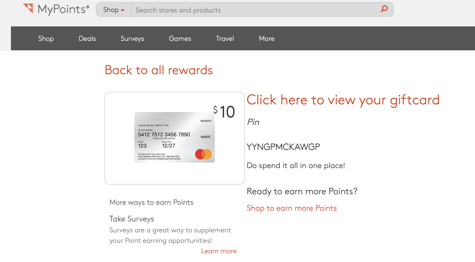 Gift Card Rewards and Services